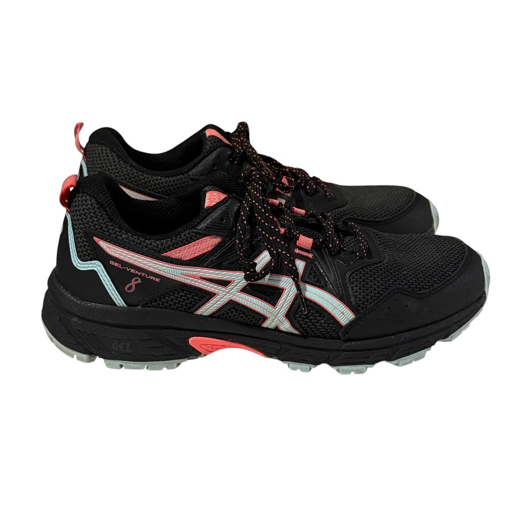 Asics Gel-Venture 8 Womens Trail Running Shoes Black Pink 1012A708 Size 9
